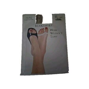 Berkshire Hose Without Toes Ultra Sheer Control Top Pantyhose 5115 Hosiery NOS